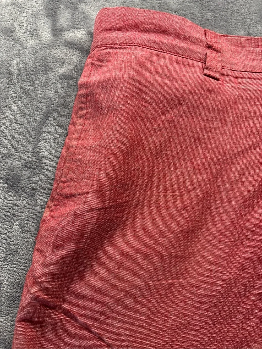 J. Crew Pink-light red Linen-Blend Bermuda Shorts men’s 33W 9 in in seam